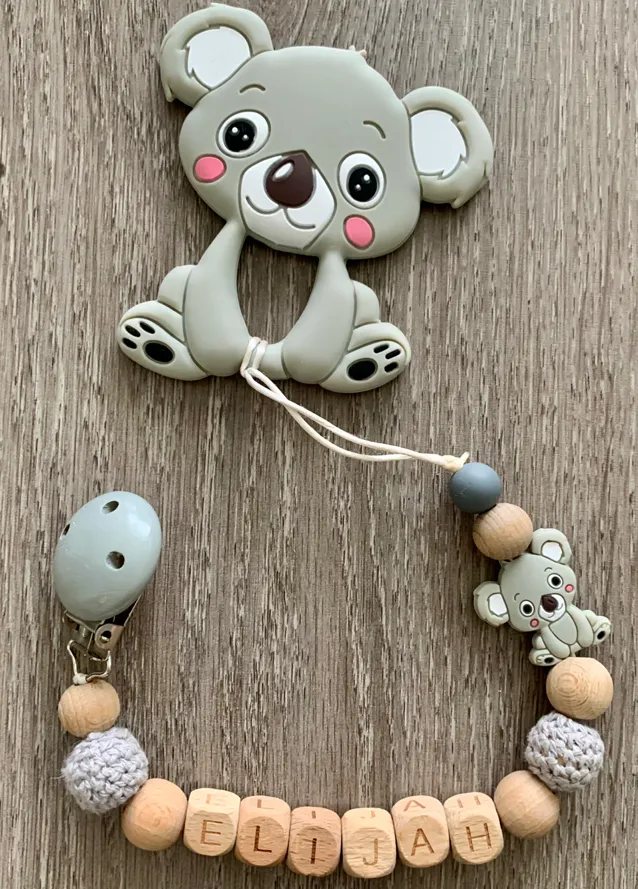 Koala Pacifier Clip