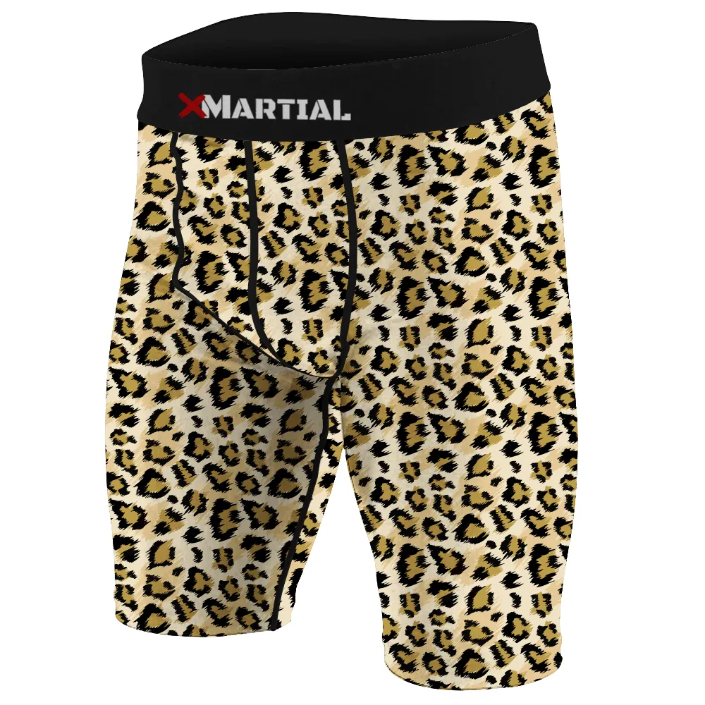 LEOPARD COMPRESSION SHORTS - XMARTIAL