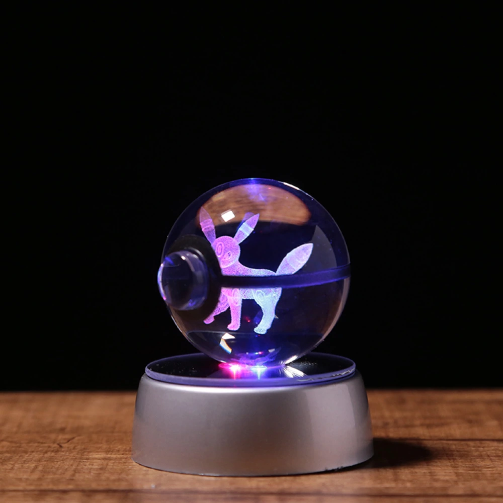 Pokemonball Umbreon 50mm K9 Crystal LED