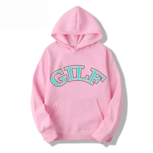 GILF Hoodie with Teal Lettering