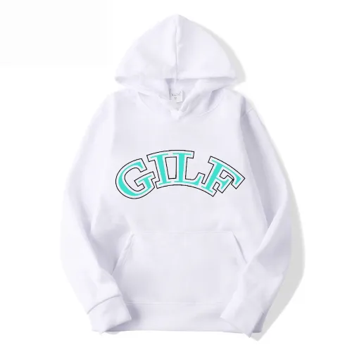 GILF Hoodie with Teal Lettering