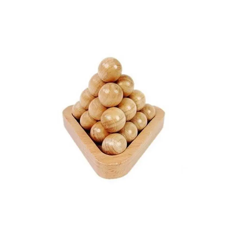 Round Wooden Toy Wisdom Beads Kong Lock 3D Intelligence