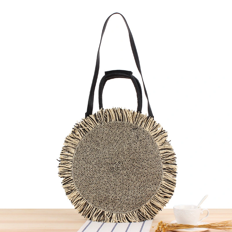 Straw Bag Single-Shoulder Dual-Use Casual Hand-Knitting