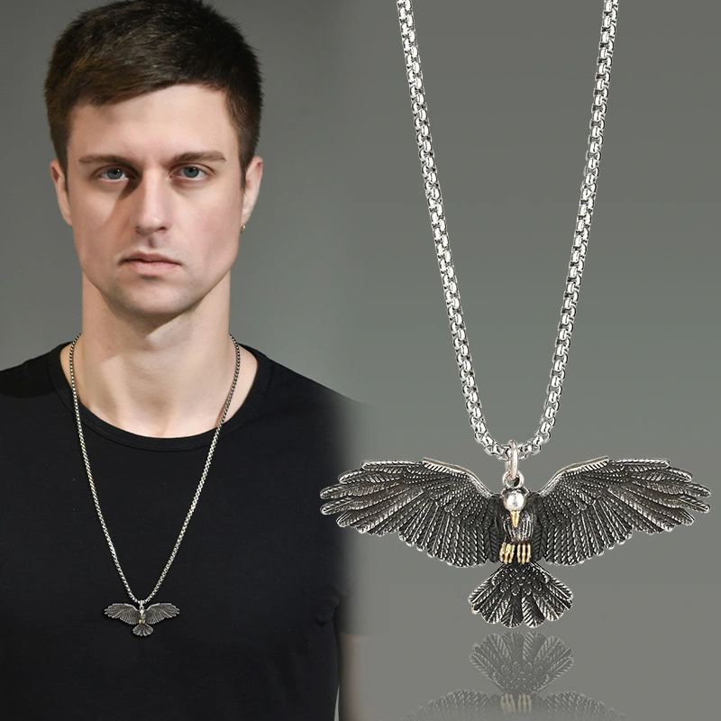 Domineering Eagle Wings Pendant Men's Necklace