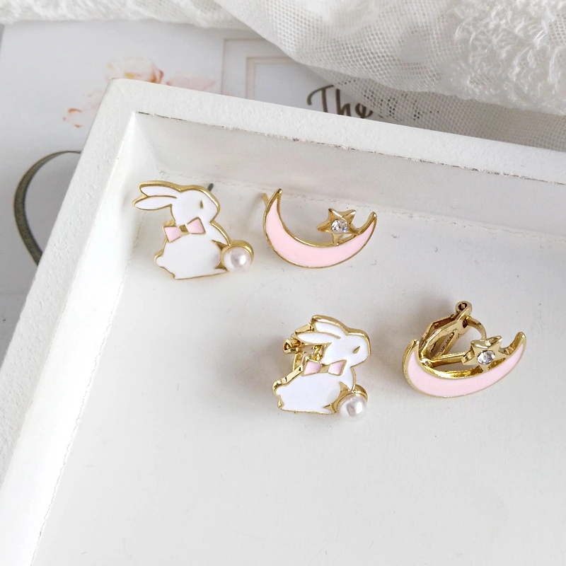 Trendy Sweet Girly Style Earrings Without Pierced Ear Clips