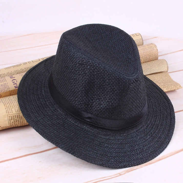 Straw Cowboy Hat Outdoor Sunshade Knight Hat Breathable