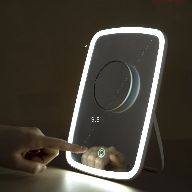 Portable Folding Desktop LED Makeup Mirror