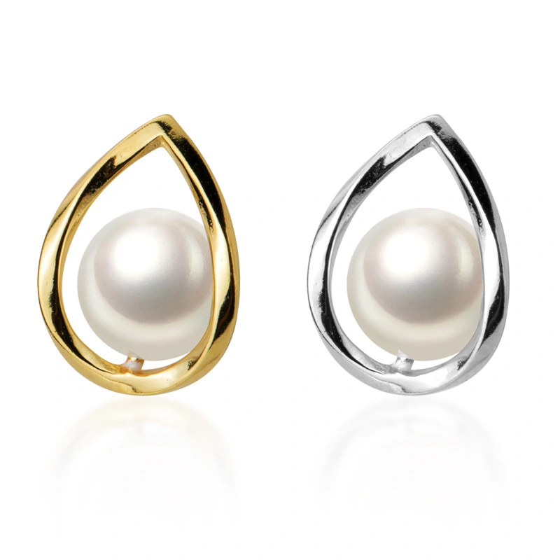 Drop-shaped Shell Beads Synthetic Pearl Earrings