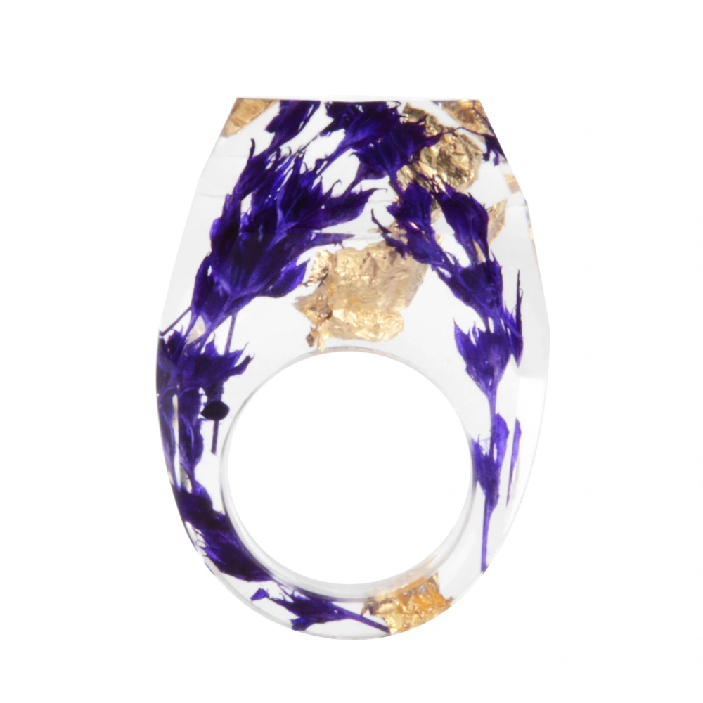 Dried Flower Resin Forest Handmade Dried Flower Epoxy Ring