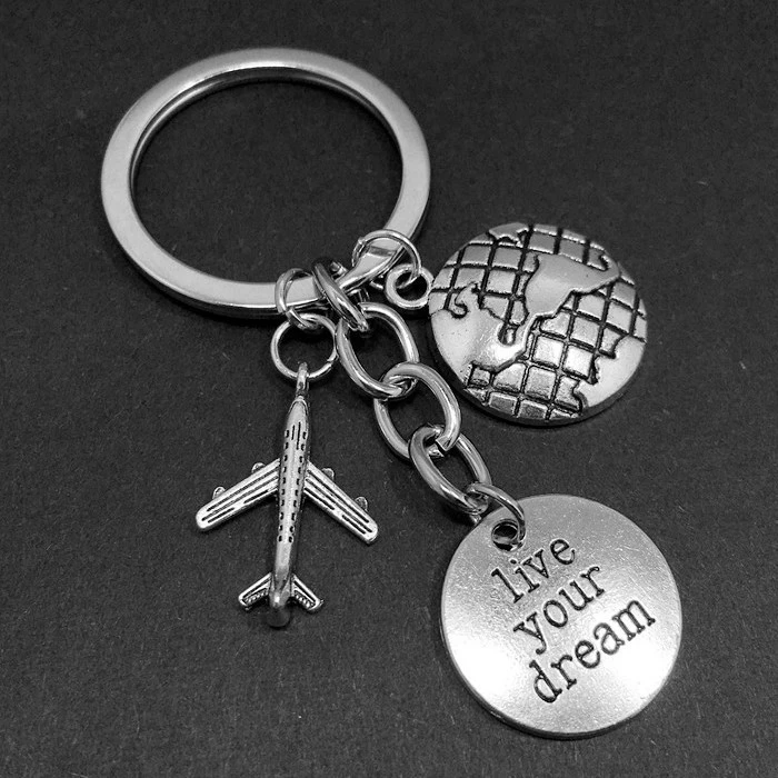 Pilot Dream Keychain Airplane   Passport Travel