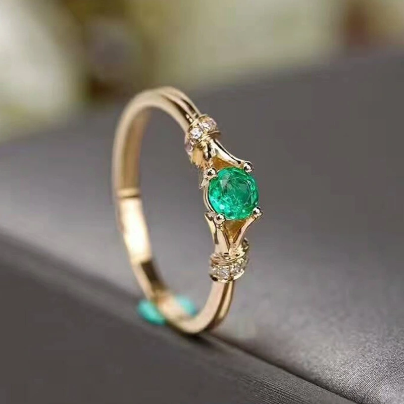 New European And American Emerald Ring