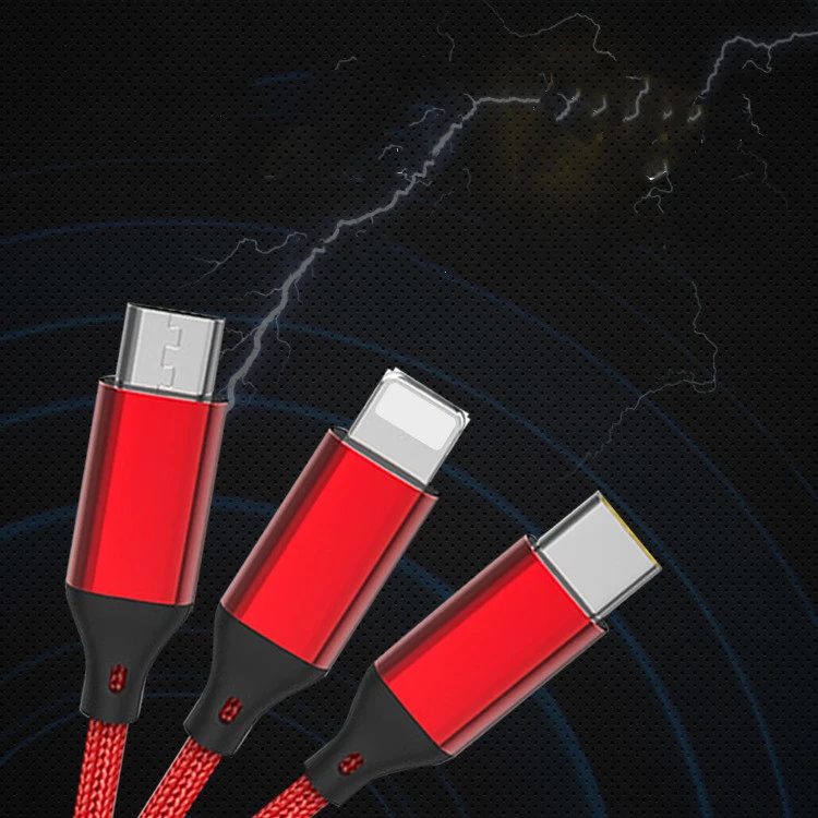 One for three charging cable data cable