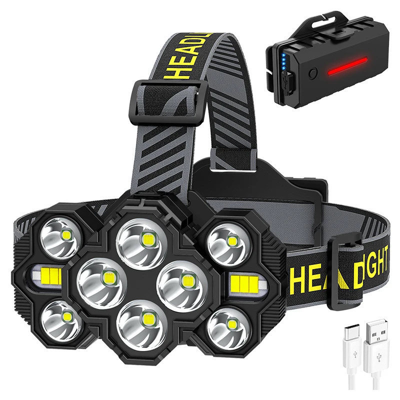 USB Rechargeable Head-mounted Bright Outdoor Adventure Light