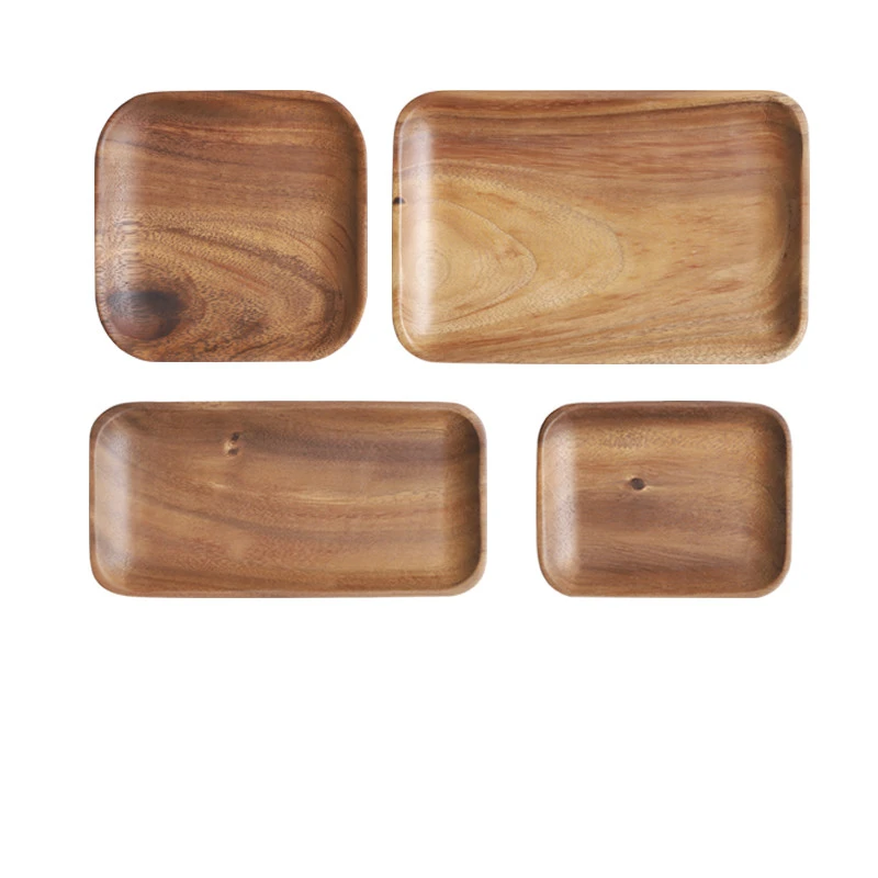 Whole wood log snack plate