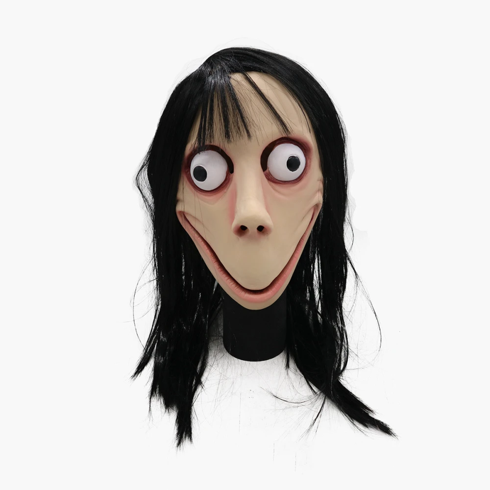 Halloween scary female ghost wig mask