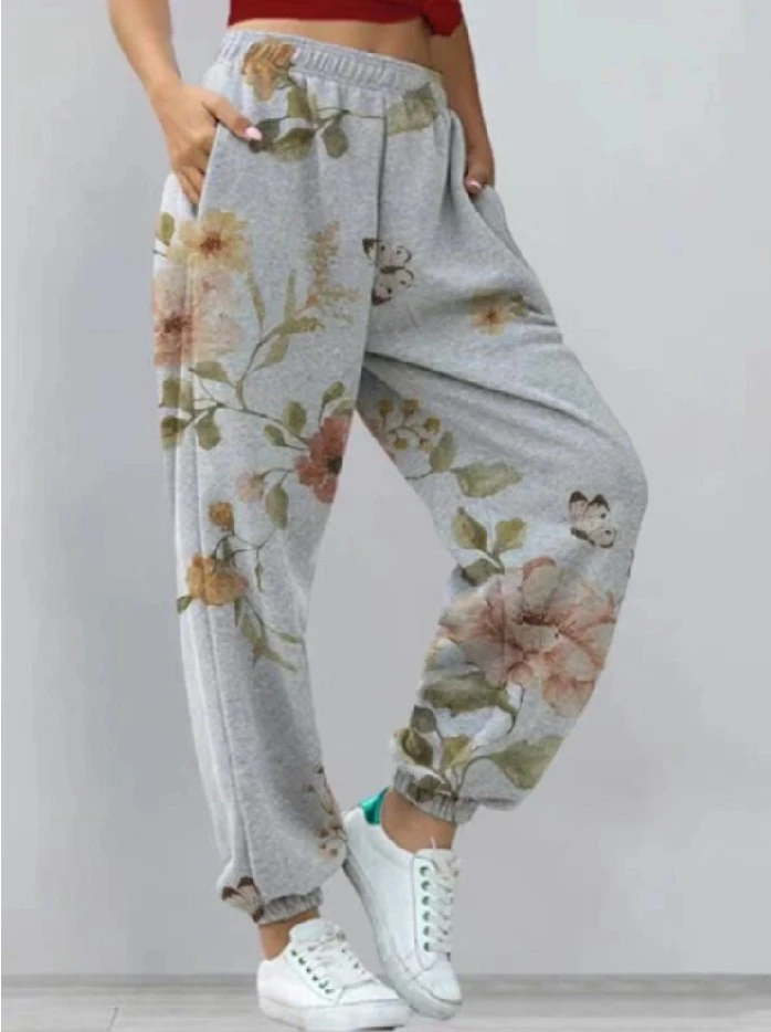 European And American Ladies Printed Sweatpants