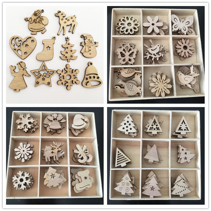 Natural Retro Color Creative Cartoon Wood Chips