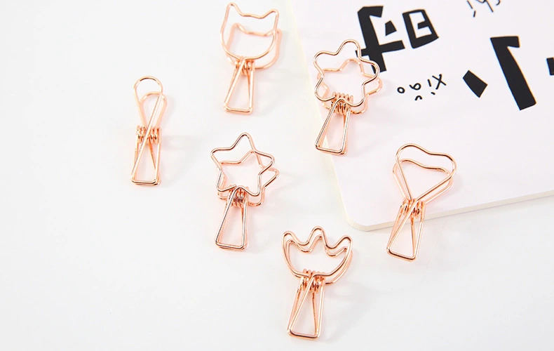 Fashion Creative Metal Color Small Clip Hand Account Book Receipts 6