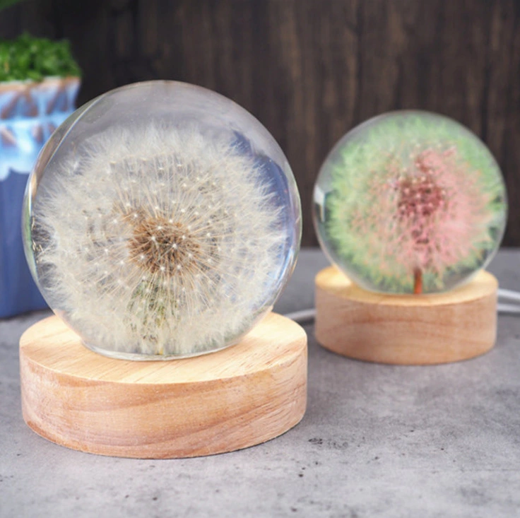 DIY Crystal Epoxy Resin One-piece Ball Night Light Mirror Silicone Mold