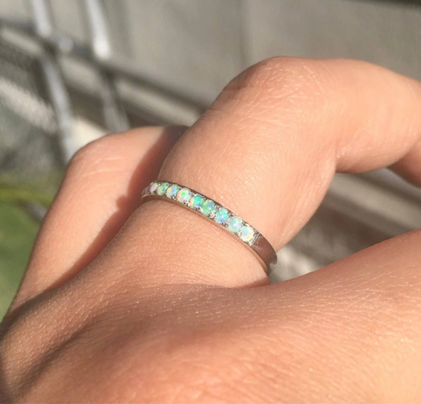 Simple Personality Alloy Diamond Women's Ring