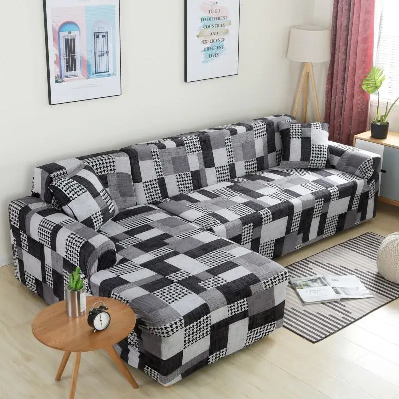 Geometric Stretch Sofa Cover All-inclusive Fabric Lazy Combination Living Room Cushion