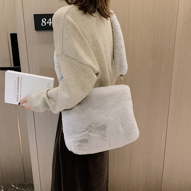 Western Style Ins Furry Trend All-match One-Shoulder Diagonal Bag