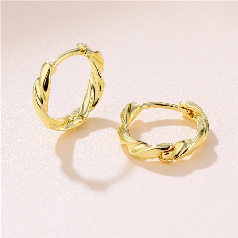 Twisted Twist Personality Geometric Round Design Earrings