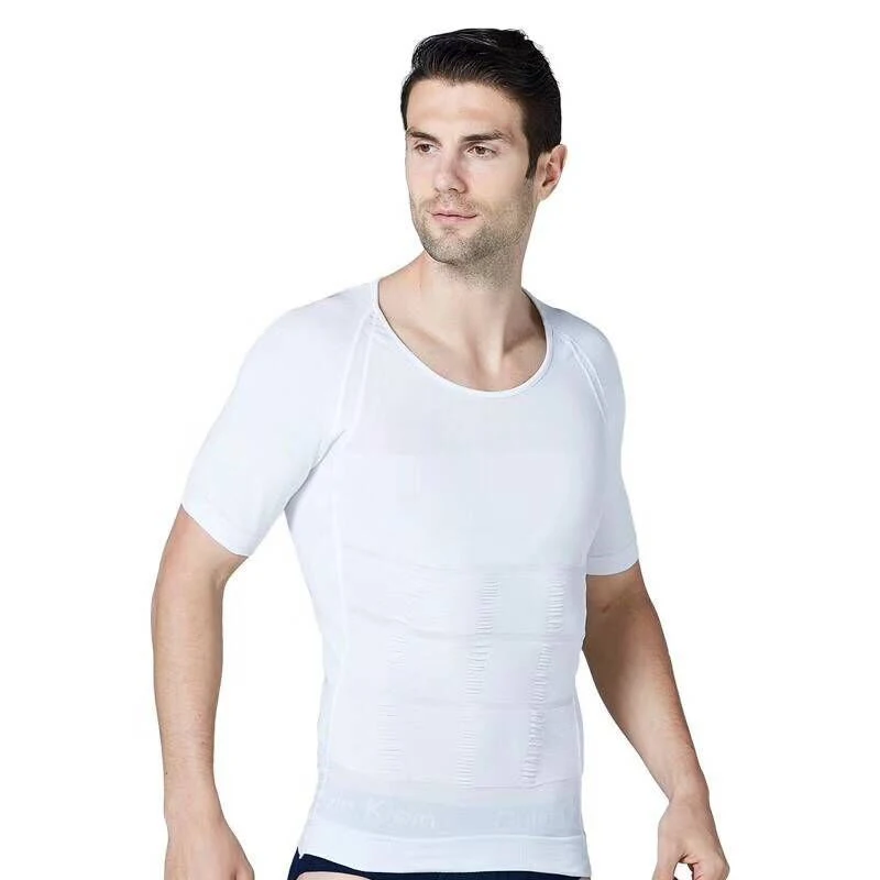 Men's T Shirt Quick Drying Sports Running Body Shaping Short Sleeves