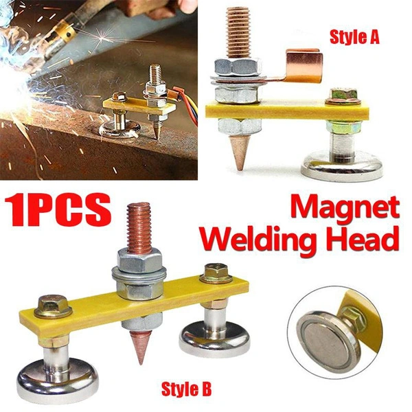 1pcs Large Suction Magnetic Welding Support Stud Welding Magnet Head Welding Machine Ground Clamp Spotter Connector Car Dent Repair Spare Parts Stud Auto Bodywork Spotter Tools