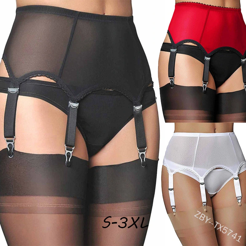 Fun lingerie, sexy mesh, adjustable buckle garter strap