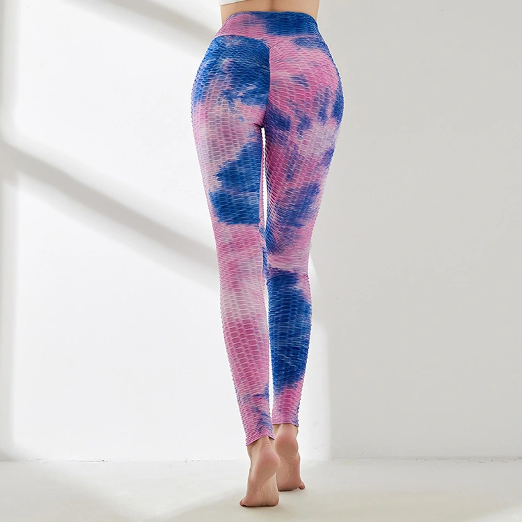 Yoga Pants Ink Tie-Dye Jacquard Bubble Pants