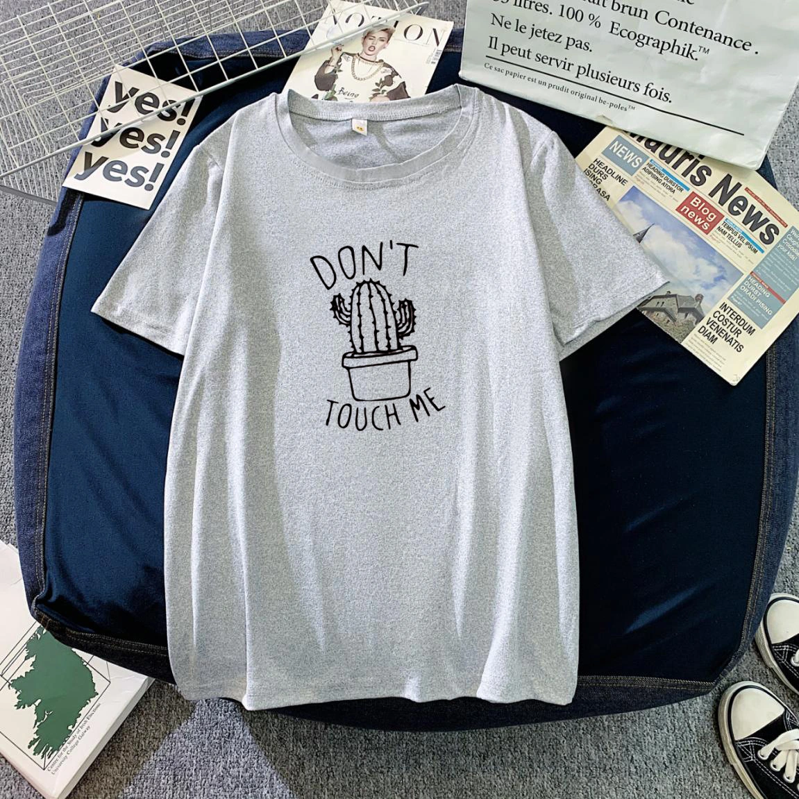 2023 NEW T-shirt female summer student Korean version, loose large size women's wear, casual summer blouse