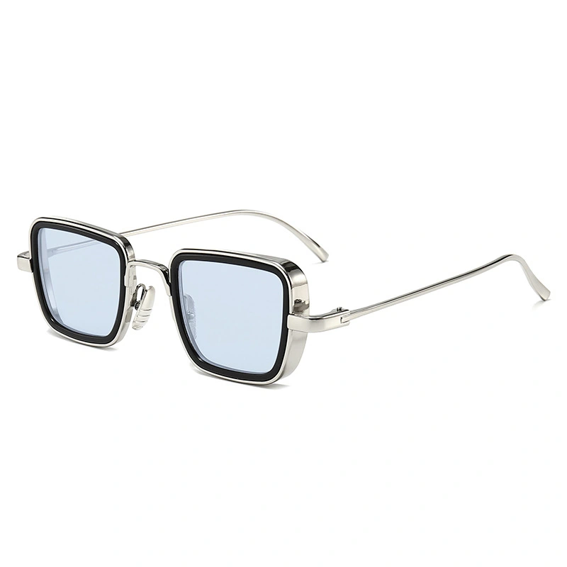2023 NEW Sunglasses Men's, vintage thick rimmed metal, square framed trend shades