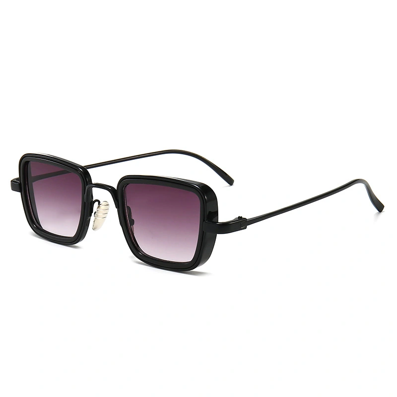 2023 NEW Sunglasses Men's, vintage thick rimmed metal, square framed trend shades