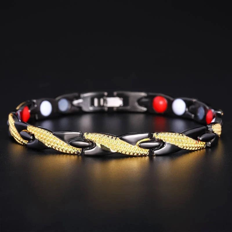 New magnetic therapy popular in Europe and America Men's detachable dragon pattern bracelet 7mm simple couple bracelet