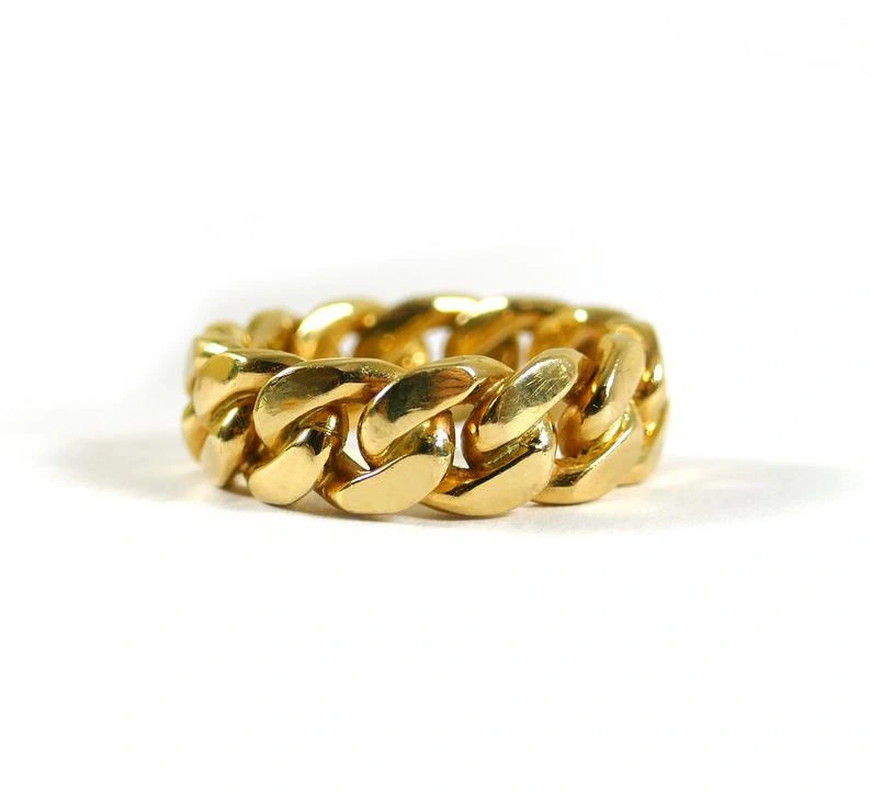 Punk Simple Creative Geometric Alloy Chain Ring