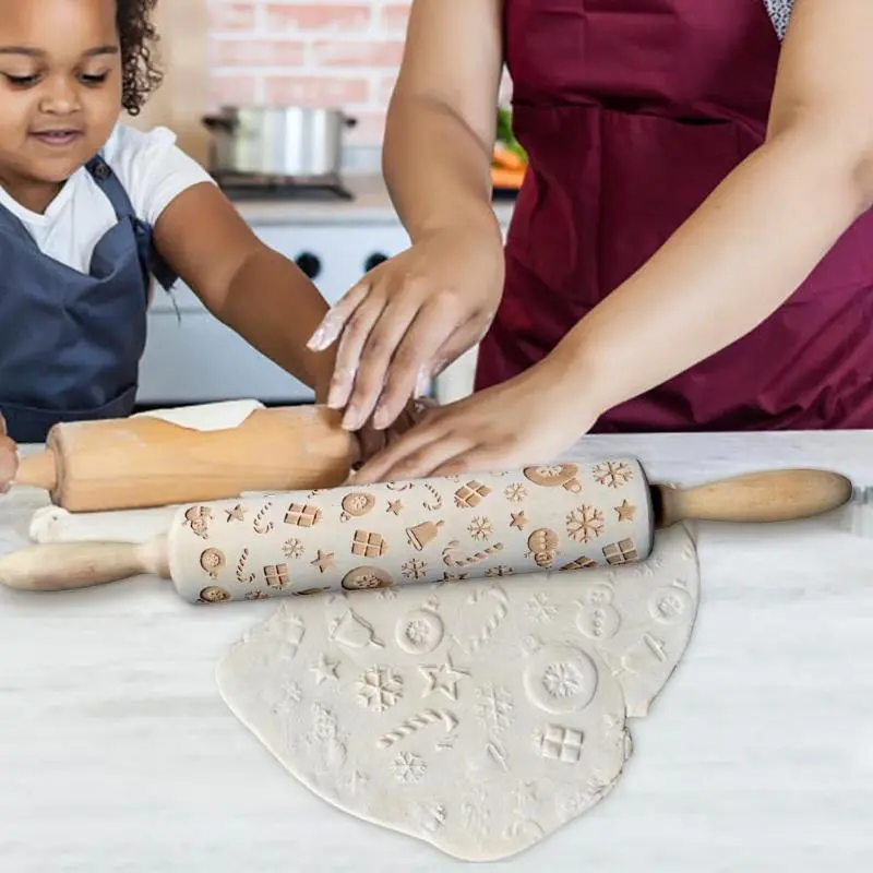 Laser engraving embossed rolling pin