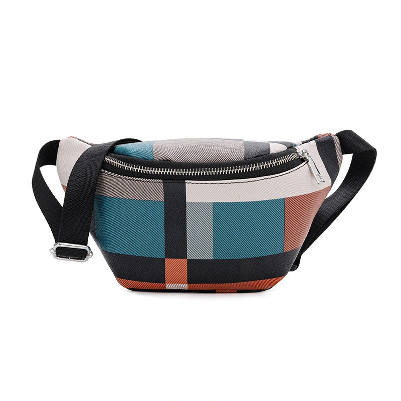 Fashion Pu Check Ladies Chest Bag Waist Bag