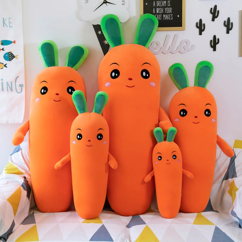 Cartoon Plant Smile Carrot Plush Toy Simulation Vegetable Carrot Pillow Dolls Stuffed Soft Toys For