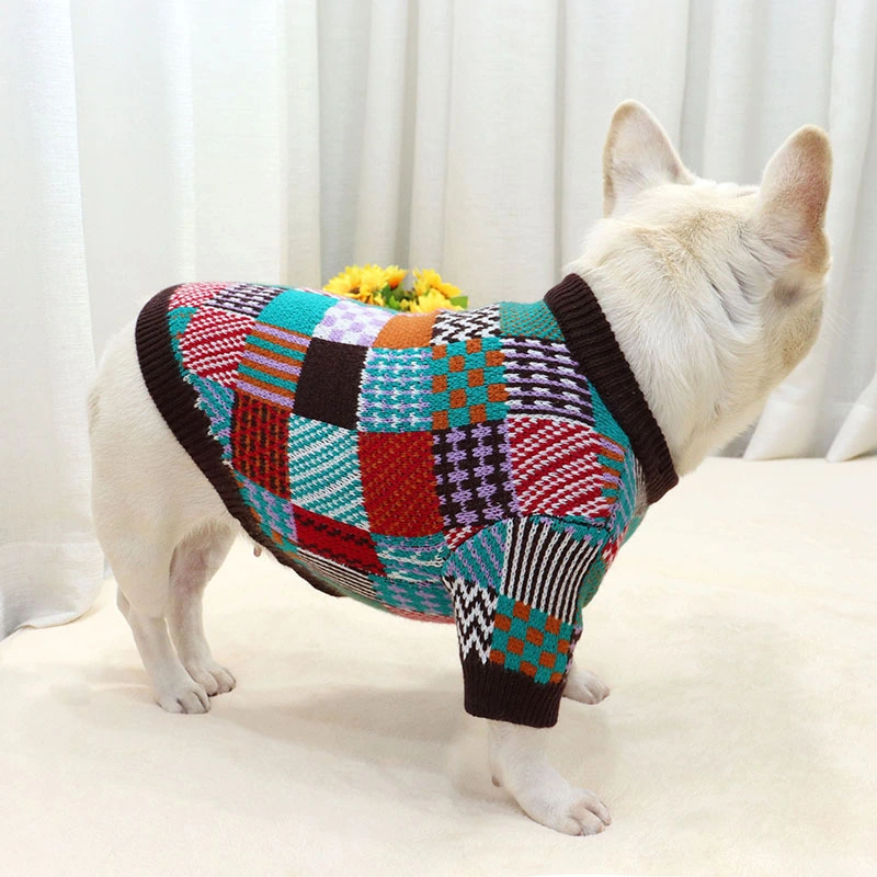 Fashion Pet Dog Beggar Outfit Contrast Sweater