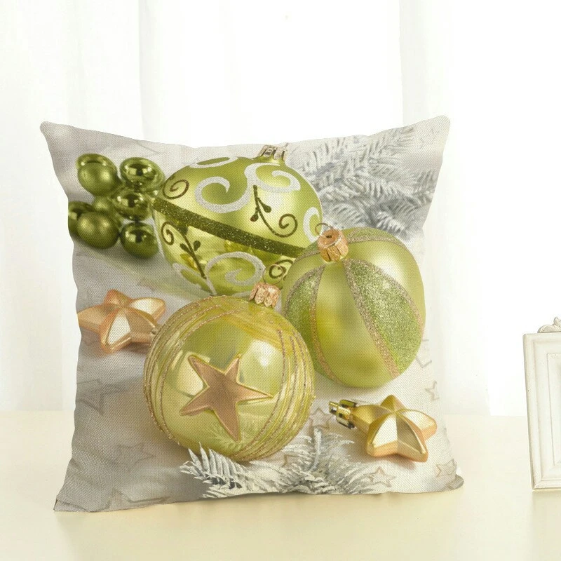 Christmas Polyester Fabric Sofa Cushion And Pillowcase