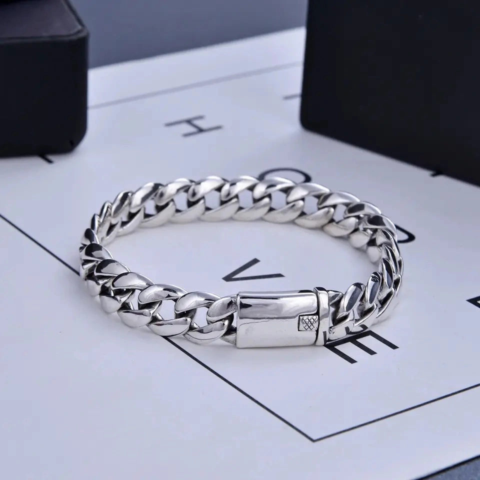 Chain Link Bracelet In Sterling Silver