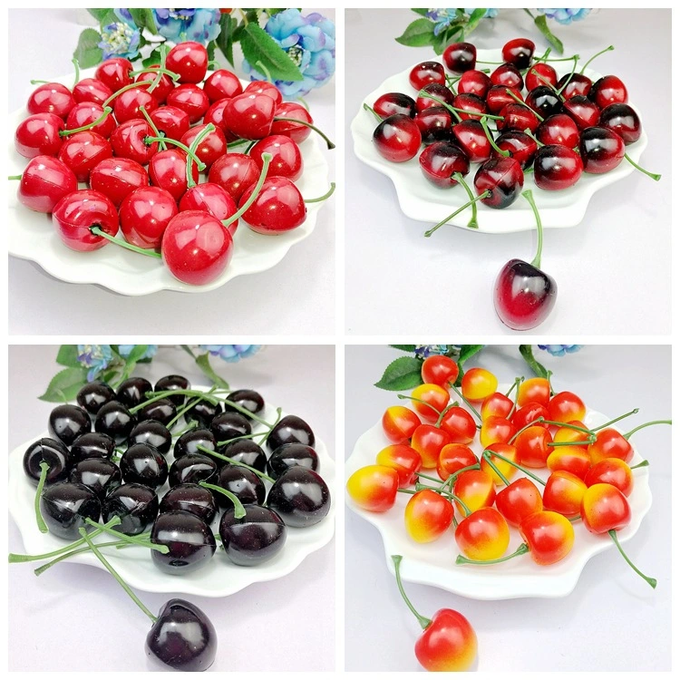 Plastic Simulation Cherry Mini Fruit Model