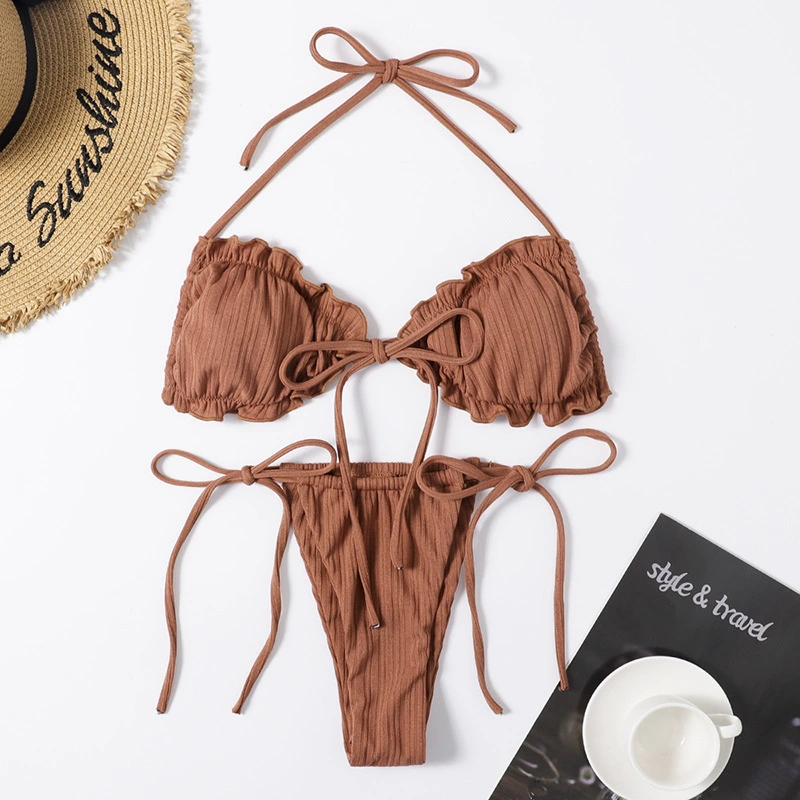 Sexy European And American Fan Ins Style Hot Spring Swimsuit Bikini