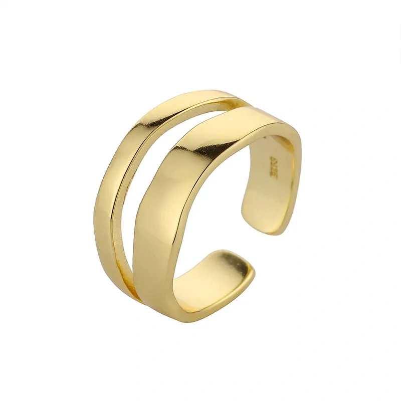 Gold Antique Ring In Sterling Silver