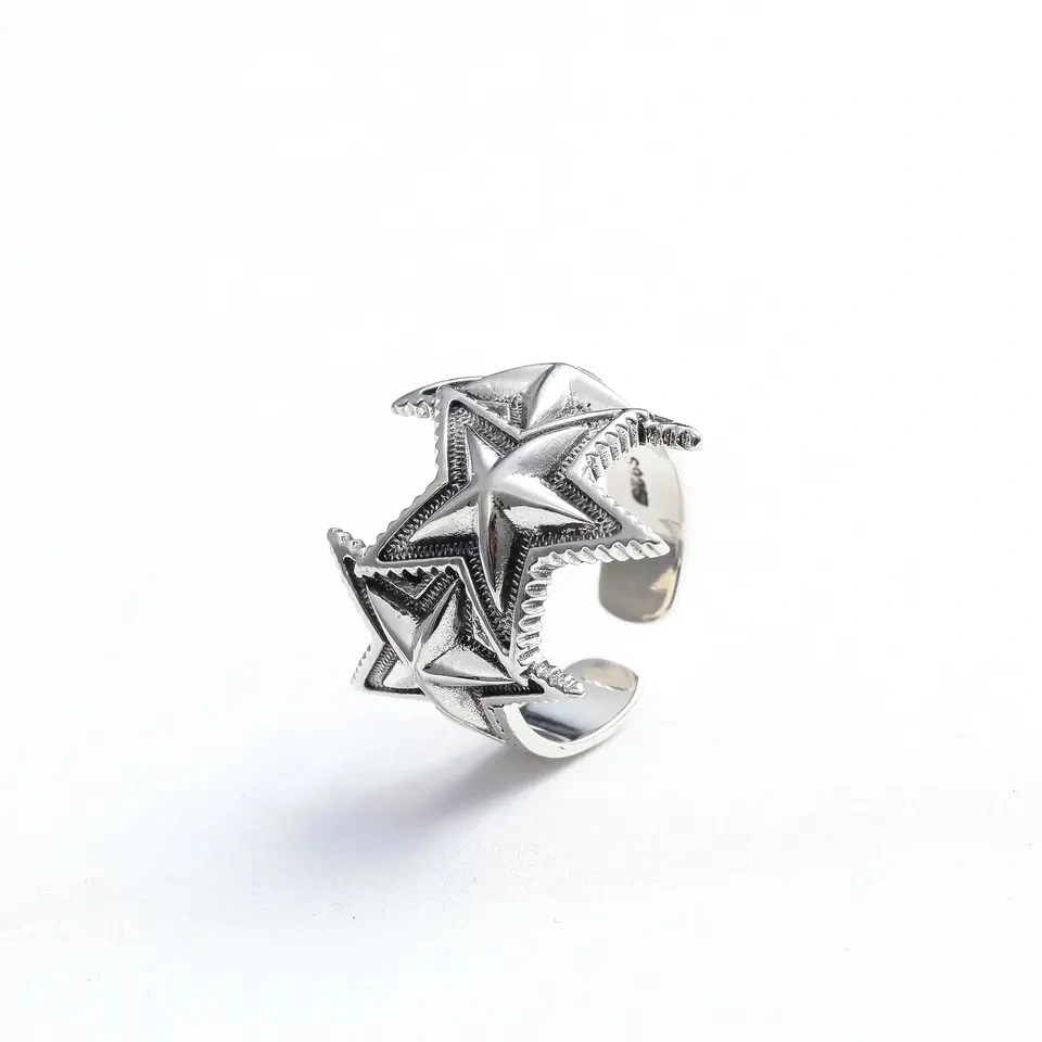 Pentagram Ring In Sterling Silver