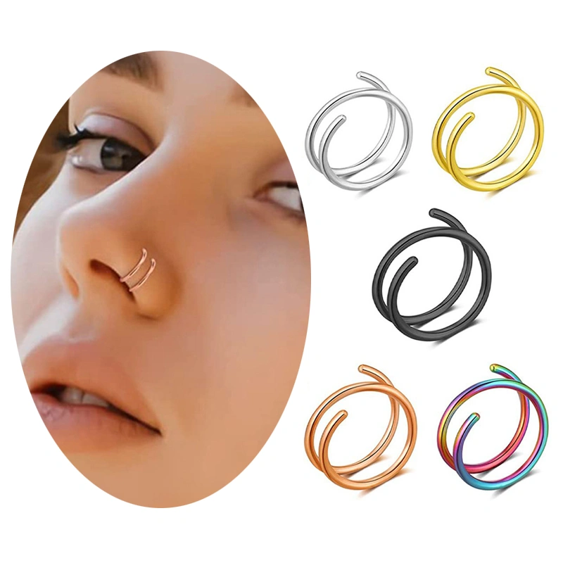 Man Women Septum Piercing Nose Ring Lip Ring Earrings