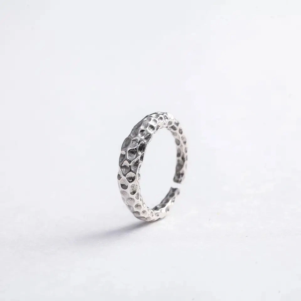 Moon Crater Ring In Sterling Silver