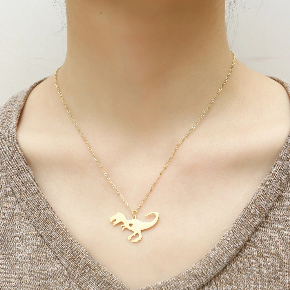 Dinosaur Necklace Titanium Steel Ladies Clavicle Chain