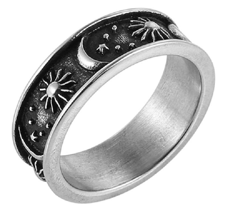 Retro Alloy Fashion Star Moon Sun Ring Female Jewelry Factory Wholesale